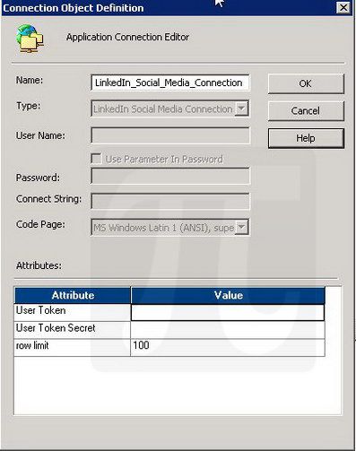 Connexion vers LinkedIn dans le Workflow Manager